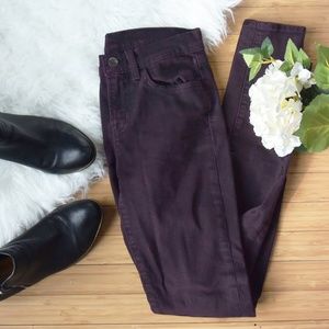 J Brandy Dark Purple Skinny Jeans
